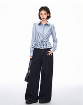 Cascading Ruffle Trim Cottagecore Blouse - COPPING THREADS - CT Select